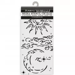 Stamperia Thick Stencil - Masquerade - Sun And Moon