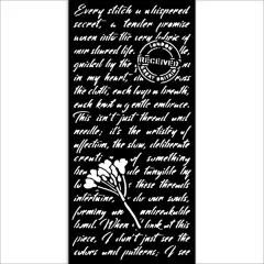 Stamperia Thick Stencil - Quiet Days - Manuscript