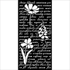 Stamperia Thick Stencil - Herbarium Silvae - Letter with Flowers