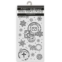 Stamperia Thick Stencil - Gear up for Christmas - Snowflakes