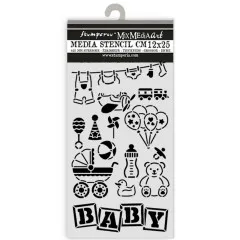 Stamperia Thick Stencil - Baby - Elements