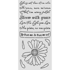 Stamperia Thick Stencil - Daisy Art - He Loves me, He loves me Not