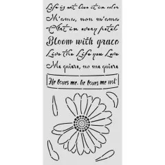 Stamperia Thick Stencil - Daisy Art - He Loves me, He loves me Not
