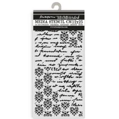 Stamperia Thick Stencil - Secret Diary - Seal and Writings