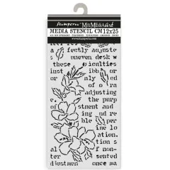 Stamperia Thick Stencil - Secret Diary - Butterfly and Flower