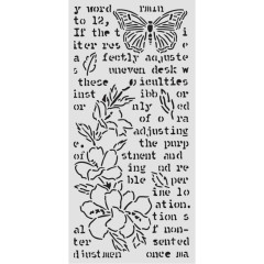 Stamperia Thick Stencil - Secret Diary - Butterfly and Flower