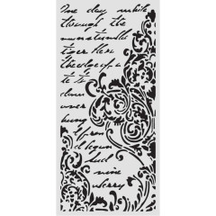 Stamperia Thick Stencil - Secret Diary - Frieze with Lettering
