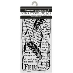 Stamperia Thick Stencil - All Around - Letter and Feathers
