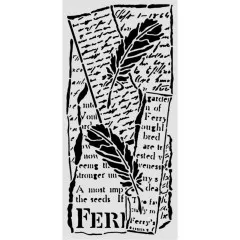 Stamperia Thick Stencil - All Around - Letter and Feathers