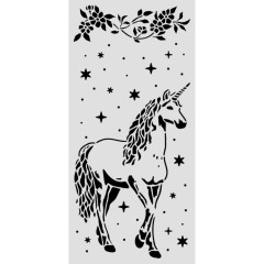 Stamperia Thick Stencil - Wonderland - Unicorn