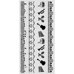 Stamperia Thick Stencil - Symphony - Borders by Sara Alcobendas