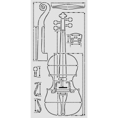 Stamperia Thick Stencil - Symphony - Violin Sections by Sara Alcobendas