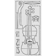 Stamperia Thick Stencil - Symphony - Violin Sections by Sara Alcobendas