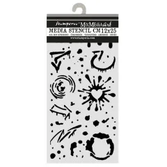 Stamperia Thick Stencil - Furry Friends 2 - Ink Splatters by Antonis Tzanidakis