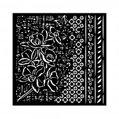 Stamperia Thick Stencil - Orchids and Cats - Orchid Pattern