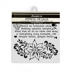 Stamperia Thick Stencil - The Nutcracker - Poinsettia