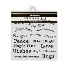 Stamperia Thick Stencil - Classic Christmas - Quotes