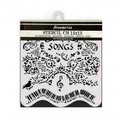 Stamperia Thick Stencil - Music - Songs And Piano