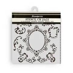 Stamperia Thick Stencil - House of Roses - Border with Frame