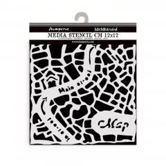 Stamperia Thick Stencil - Art of Travelling - Street Map