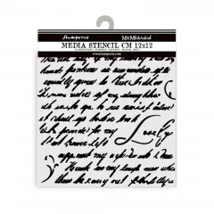 Stamperia Thick Stencil - Masquerade - Handwriting