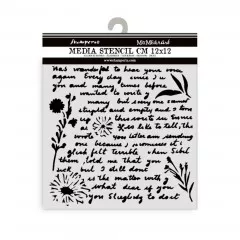 Stamperia Thick Stencil - Writings Pattern