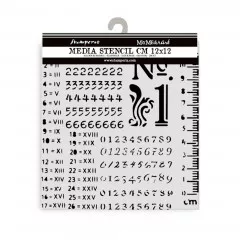 Stamperia Thick Stencil - Numbers Pattern