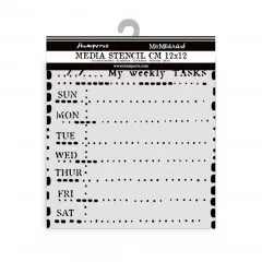 Stamperia Thick Stencil - Diary Weekly Planner