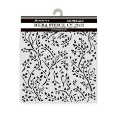 Stamperia Thick Stencil - House of Roses - Brench Pattern