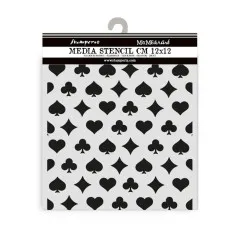 Stamperia Thick Stencil - Alice in Christmas - Poker Cards
