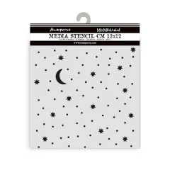Stamperia Thick Stencil - Alice in Christmas - Stars and Moon