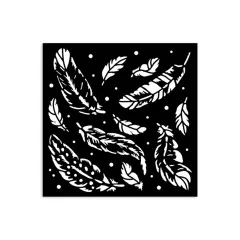 Stamperia Thick Stencil - Herbarium Silvae - Feather Pattern