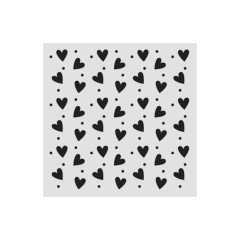 Stamperia Thick Stencil - Family - Heart Texture