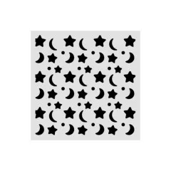Stamperia Thick Stencil - Baby - Star and Moon