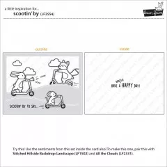 Lawn Fawn Clear Stamps - Scootin By