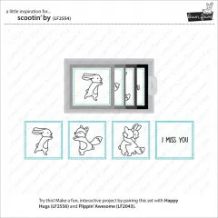 Lawn Fawn Clear Stamps - Scootin By