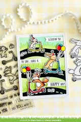 Lawn Fawn Clear Stamps - Scootin By