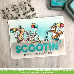 Lawn Fawn Clear Stamps - Scootin By