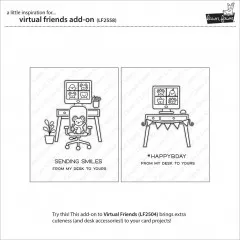 Lawn Fawn Clear Stamps - Virtual Friends Add-On