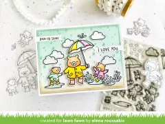 Lawn Fawn Clear Stamps - Beary Rainy Day