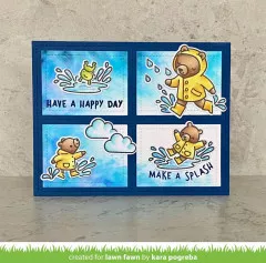 Lawn Fawn Clear Stamps - Beary Rainy Day