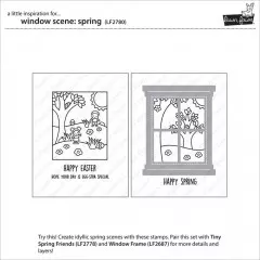 Lawn Fawn Clear Stamps - Window Scene Spring