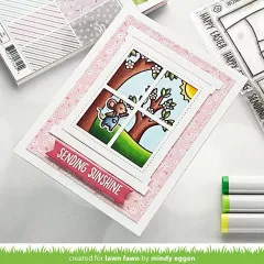 Lawn Fawn Clear Stamps - Window Scene Spring