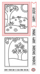 Lawn Cuts Custom Craft Dies - Window Scene Spring