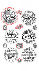 Lawn Cuts Custom Craft Dies - Magic Spring Messages