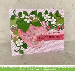 Lawn Cuts Custom Craft Dies - Stitched Strawberry Frame