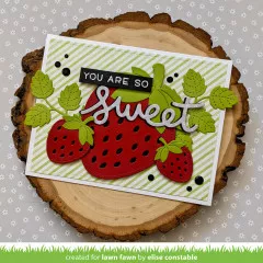 Lawn Cuts Custom Craft Dies - Stitched Strawberry Frame