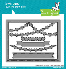 Lawn Cuts Custom Craft Die - Heart Garland Backdrop: Landscape