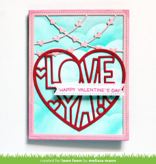 Lawn Cuts Custom Craft Dies - Heart Garland Backdrop: Portrait