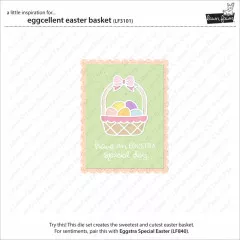 Lawn Cuts Custom Craft Dies - Eggcellent Easter Basket